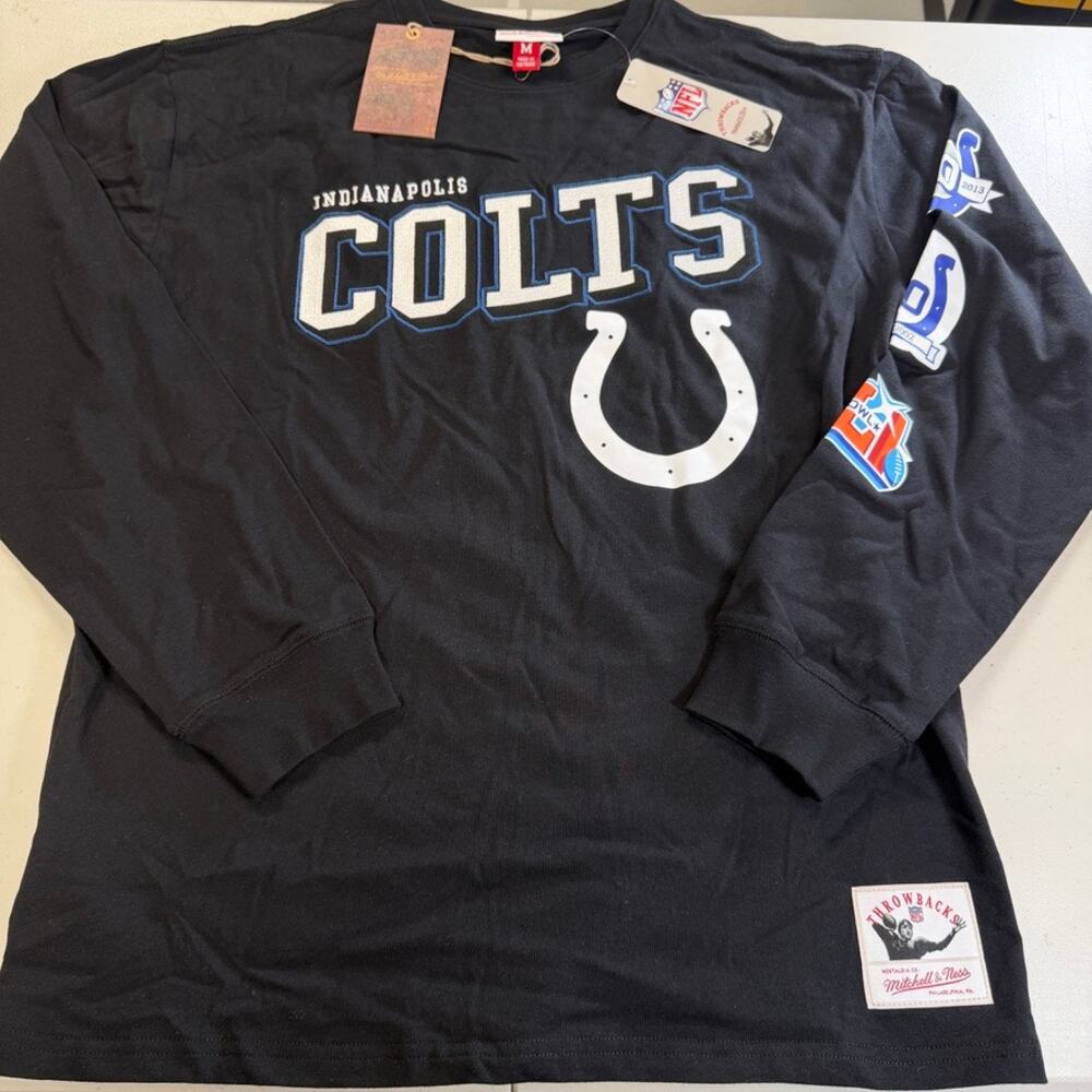 Indianapolis Colts Mitchell & Ness Training Camp Long Sleeve T-Shirt Medium NWT